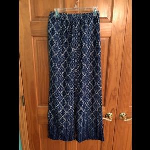 Long flowy patterned pants